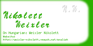 nikolett weixler business card